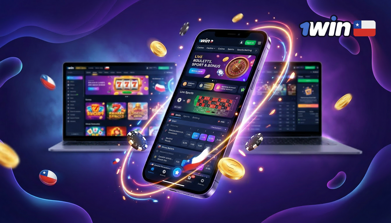 1Win Chile online mostrando apuestas deportivas, juegos de casino en vivo, tragamonedas y opciones de pago seguras para jugadores chilenos en computadora y móvil.